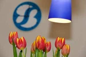 Datenschutz Stil mit Logo und Blumen